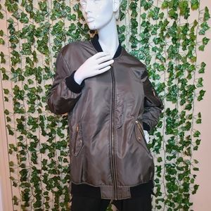 Zara Basic Outerwear Women's Fall Military Bomber Quilted Jacket size M